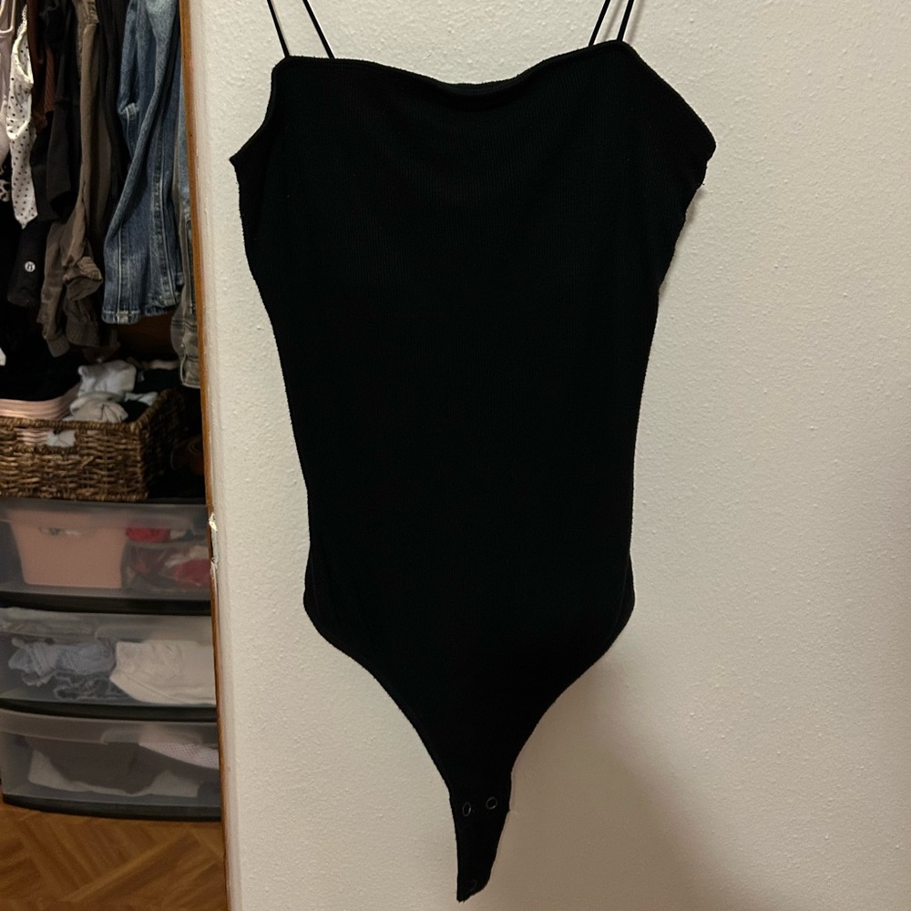 Hollister Women’s Black Spaghetti Strap Bodysuit